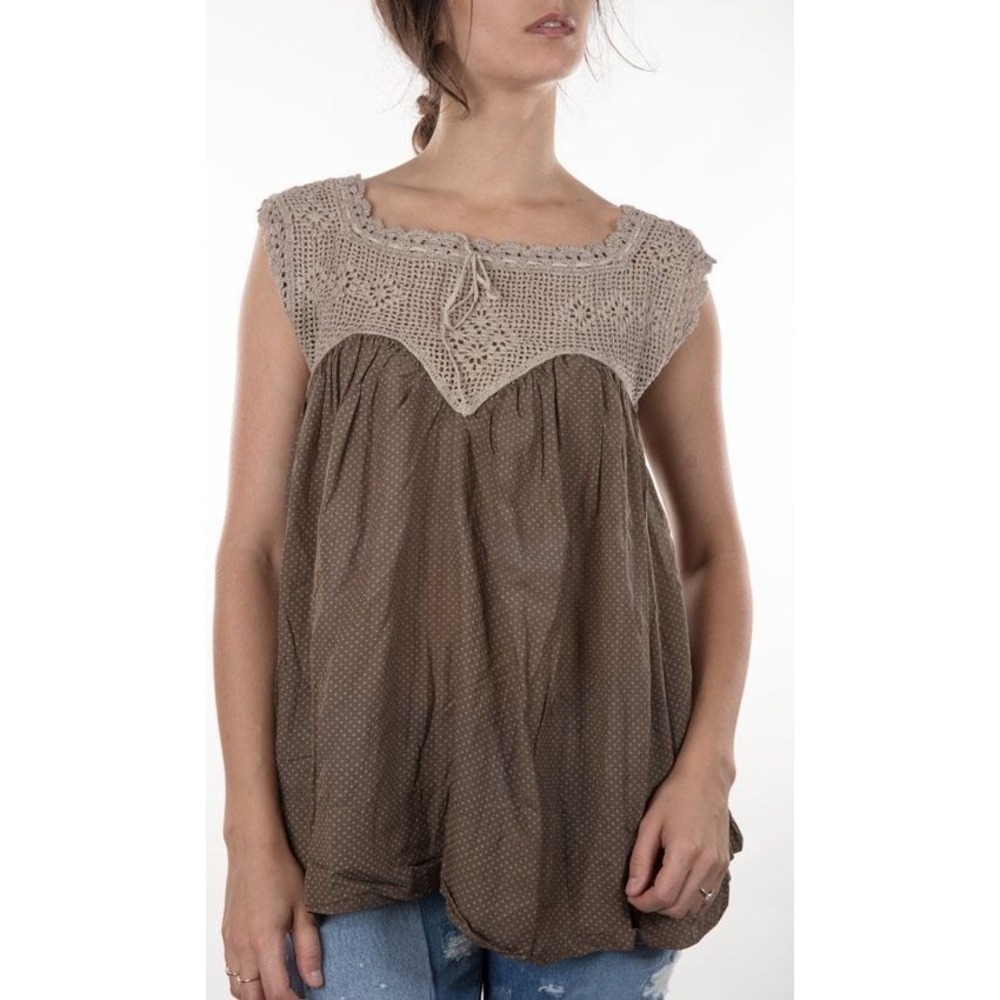 Magnolia Pearl Top Crochet Polka Dot Farm Collection